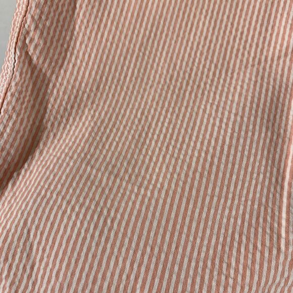 Crown & Ivy Seersucker Cropped Pants Womens 4 Pink White - Picture 3 of 9